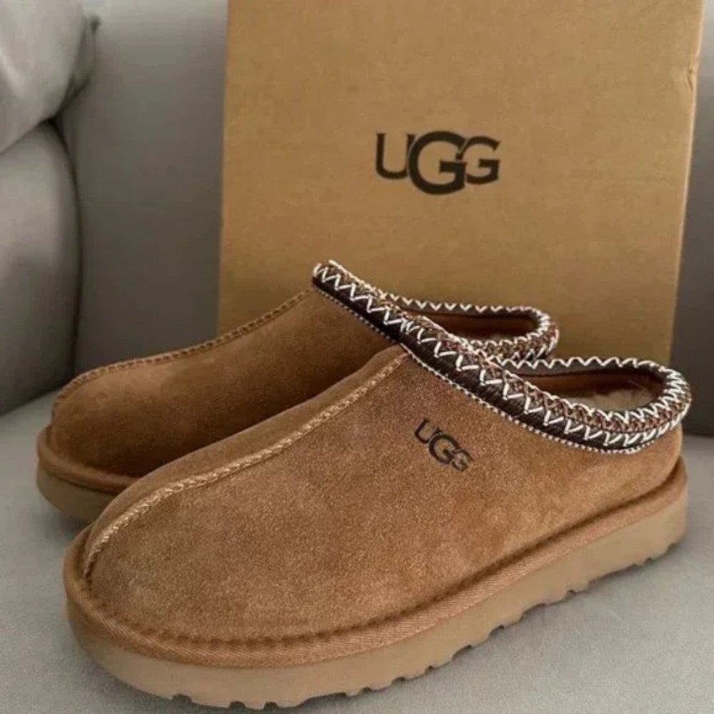 Ugg Tasman Chestnut Slipper Slides NIB Shoes NEW IN BOX Woman Size ：W6-W9